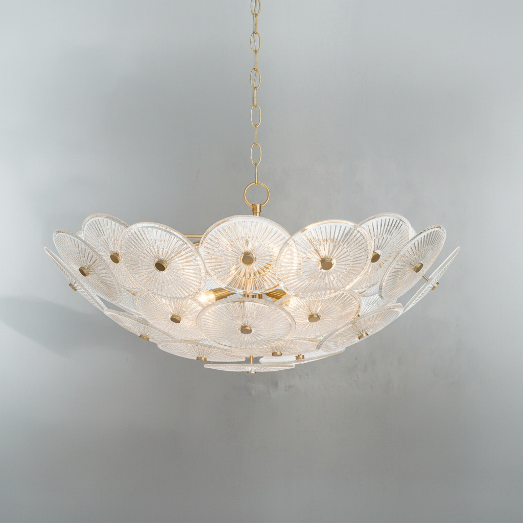 Luster Gaze Veridian Bloom Chandelier - Background Shot