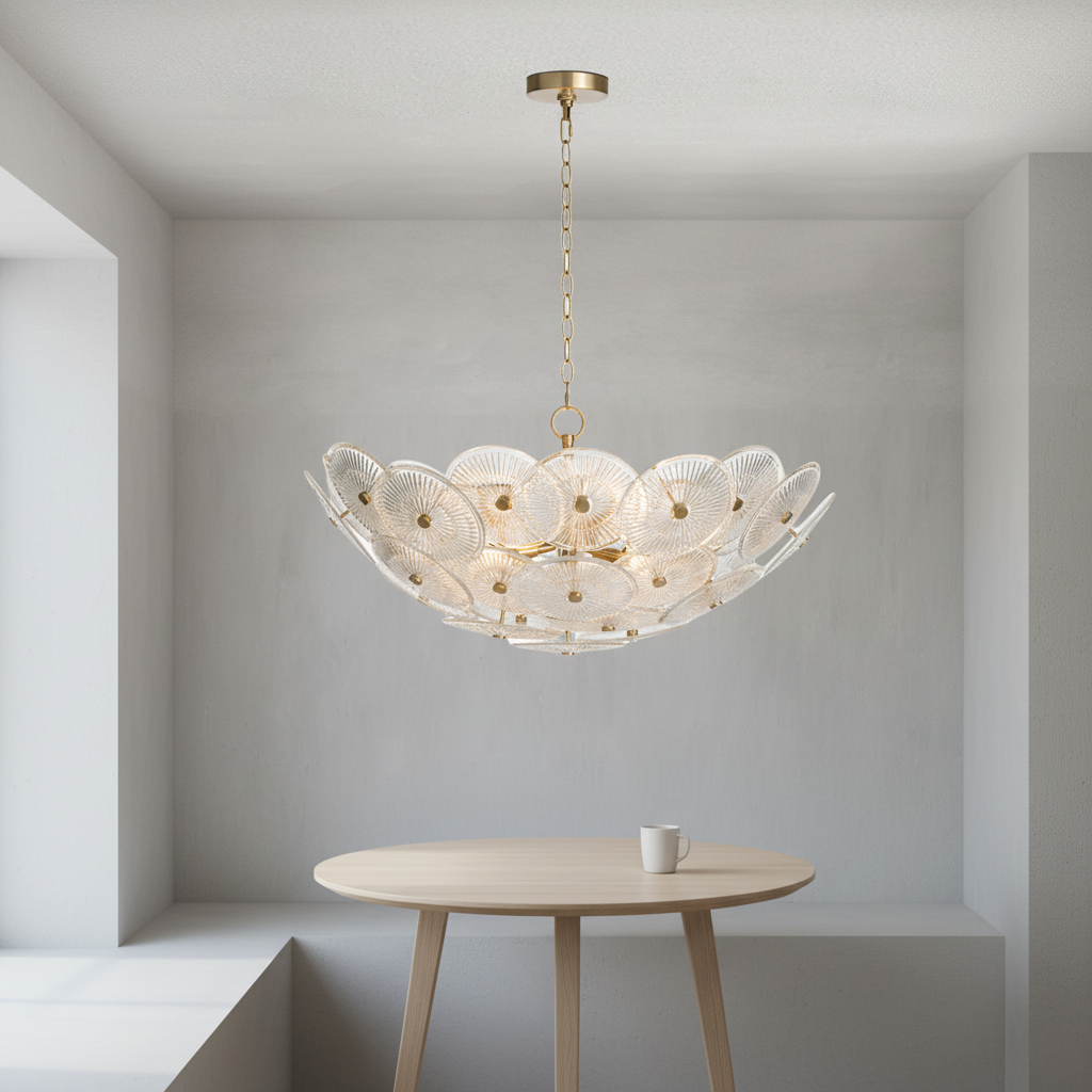 Luster Gaze Veridian Bloom Chandelier - Background Shot