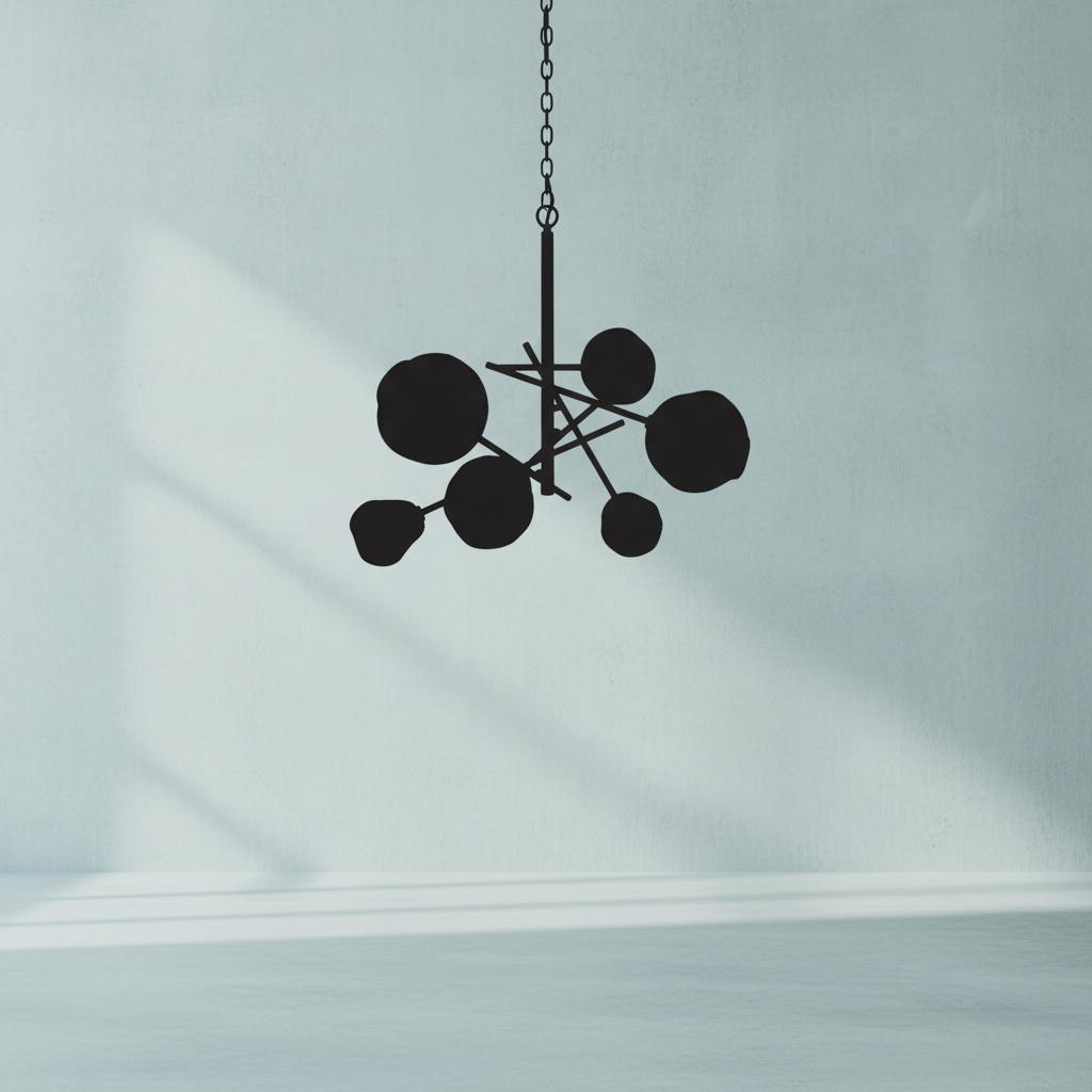 Luster Gaze Aura Swirl Glass Grand Chandelier - Background Shot
