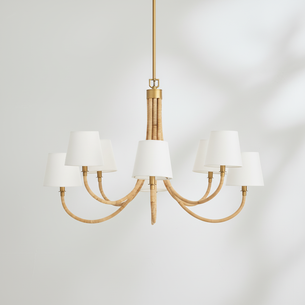 Luster Gaze Coastal Weave 8-Light Chandelier - Background Shot