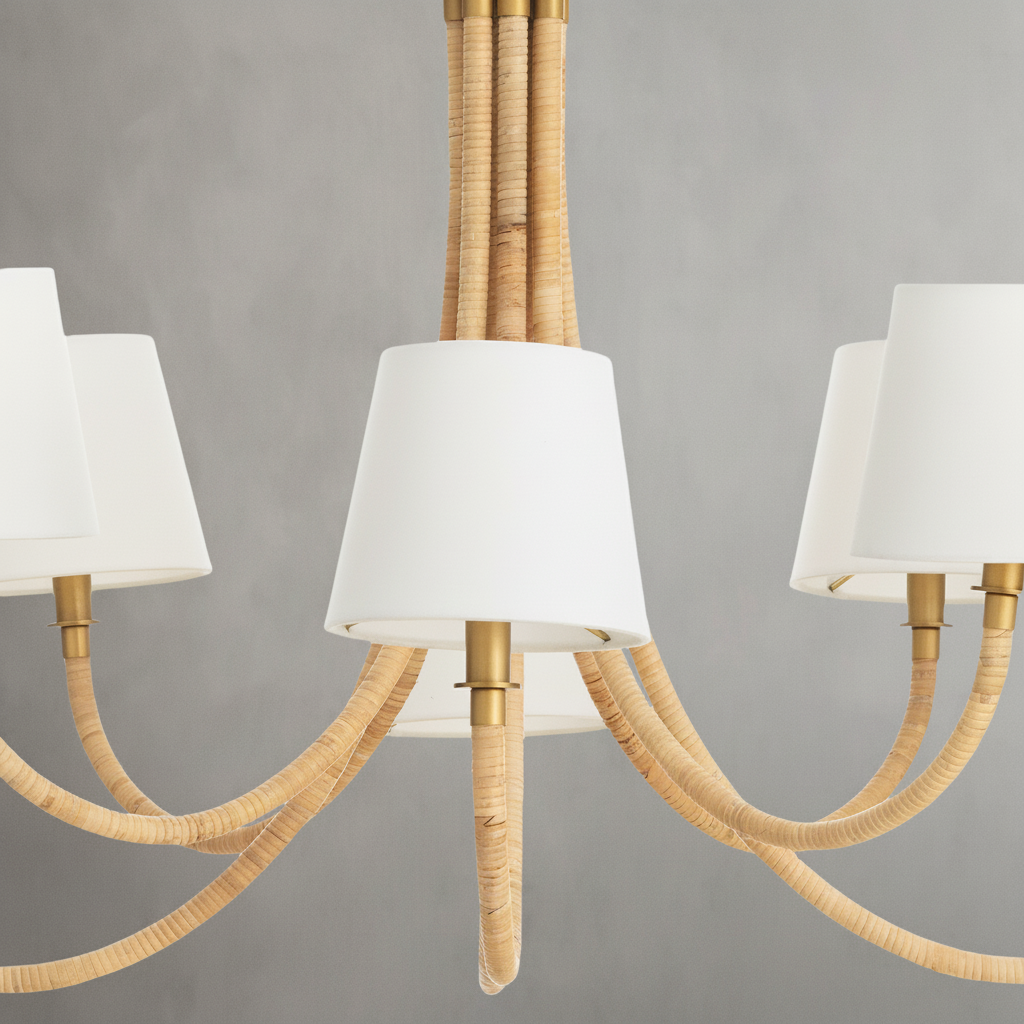 Luster Gaze Coastal Weave 8-Light Chandelier - Background Shot