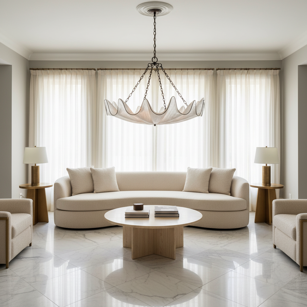 Luster Gaze Aquelle Chandelier - sophisticated American living room