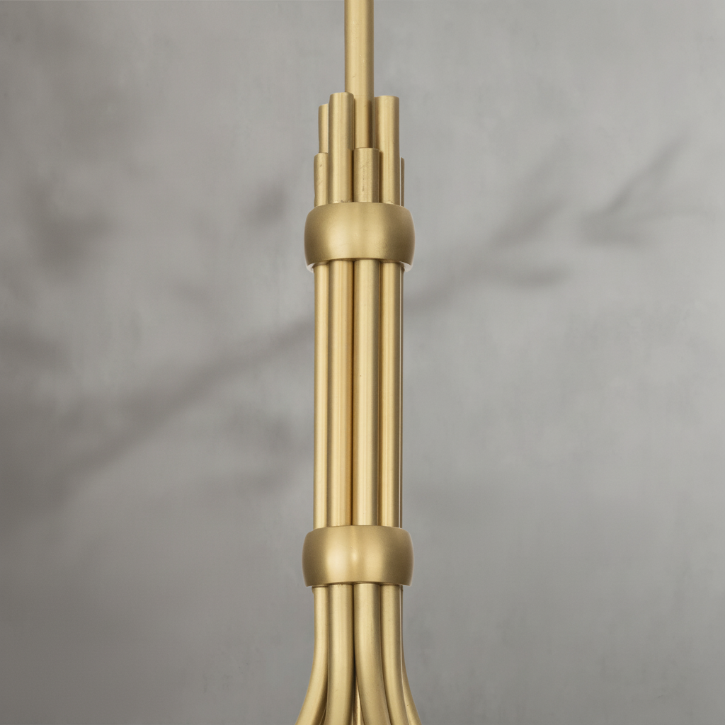 Luster Gaze Veridian Bloom 9-Light Chandelier - Background Shot
