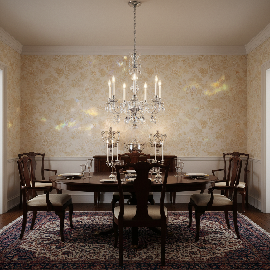 Luster Gaze Grandeur Radiance 7-Light Chandelier 26" - formal American dining room