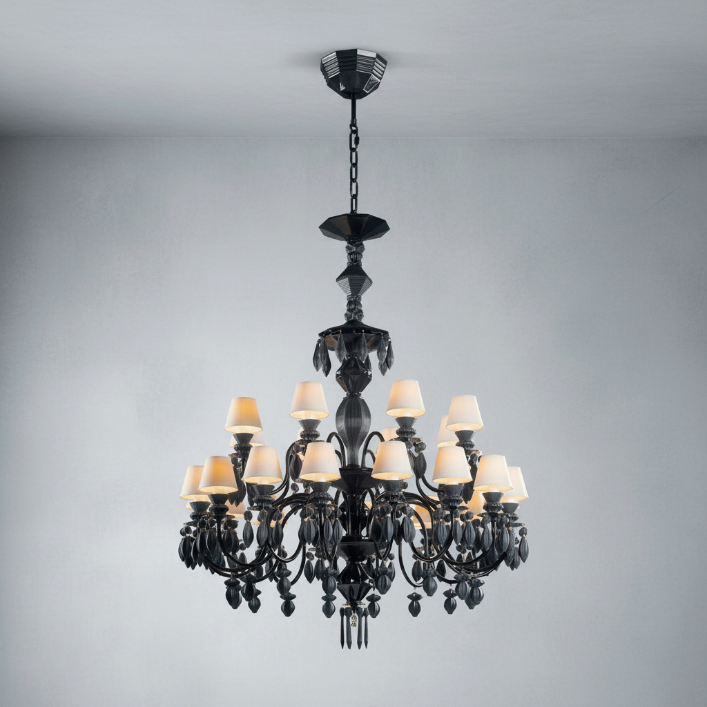 Luster Gaze Midnight Bloom 24-Light Chandelier - Background Shot