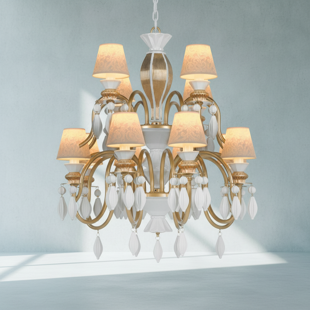 Luster Gaze Midnight Bloom 24-Light Chandelier - Background Shot