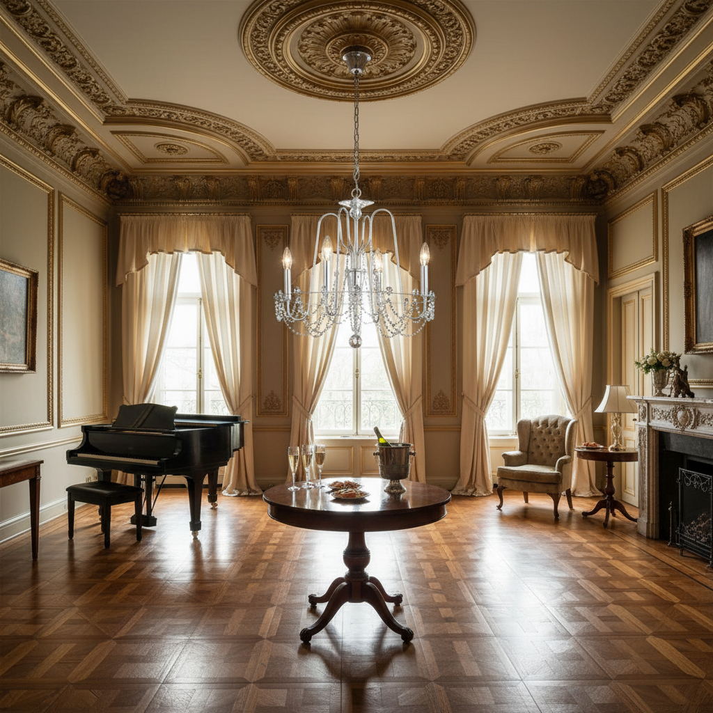 Luster Gaze Radiant Prism Crystal Chandelier - American ballroom or formal entertaining space
