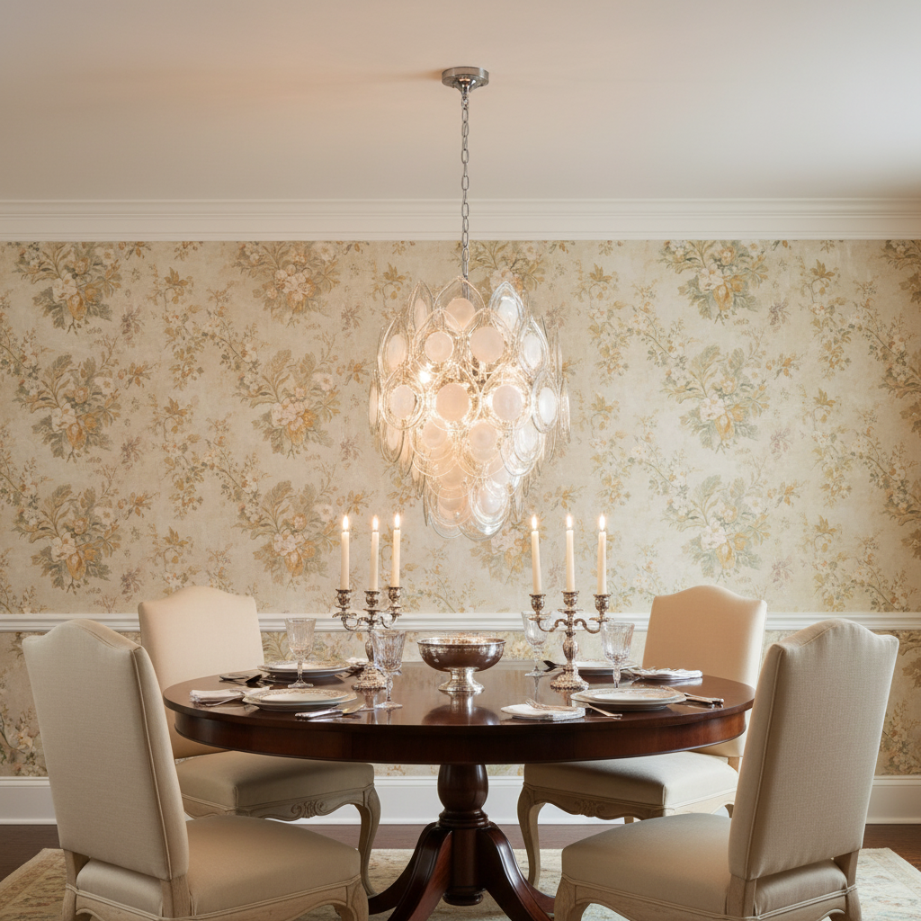 Luster Gaze Ethereal Cascade Chandelier - formal American dining room