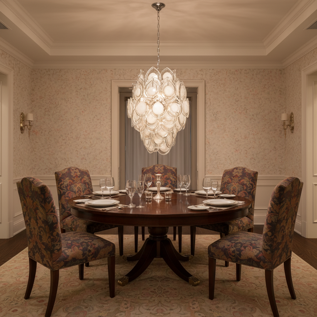Luster Gaze Opulent Radiance 8-Light Chandelier - formal American dining room