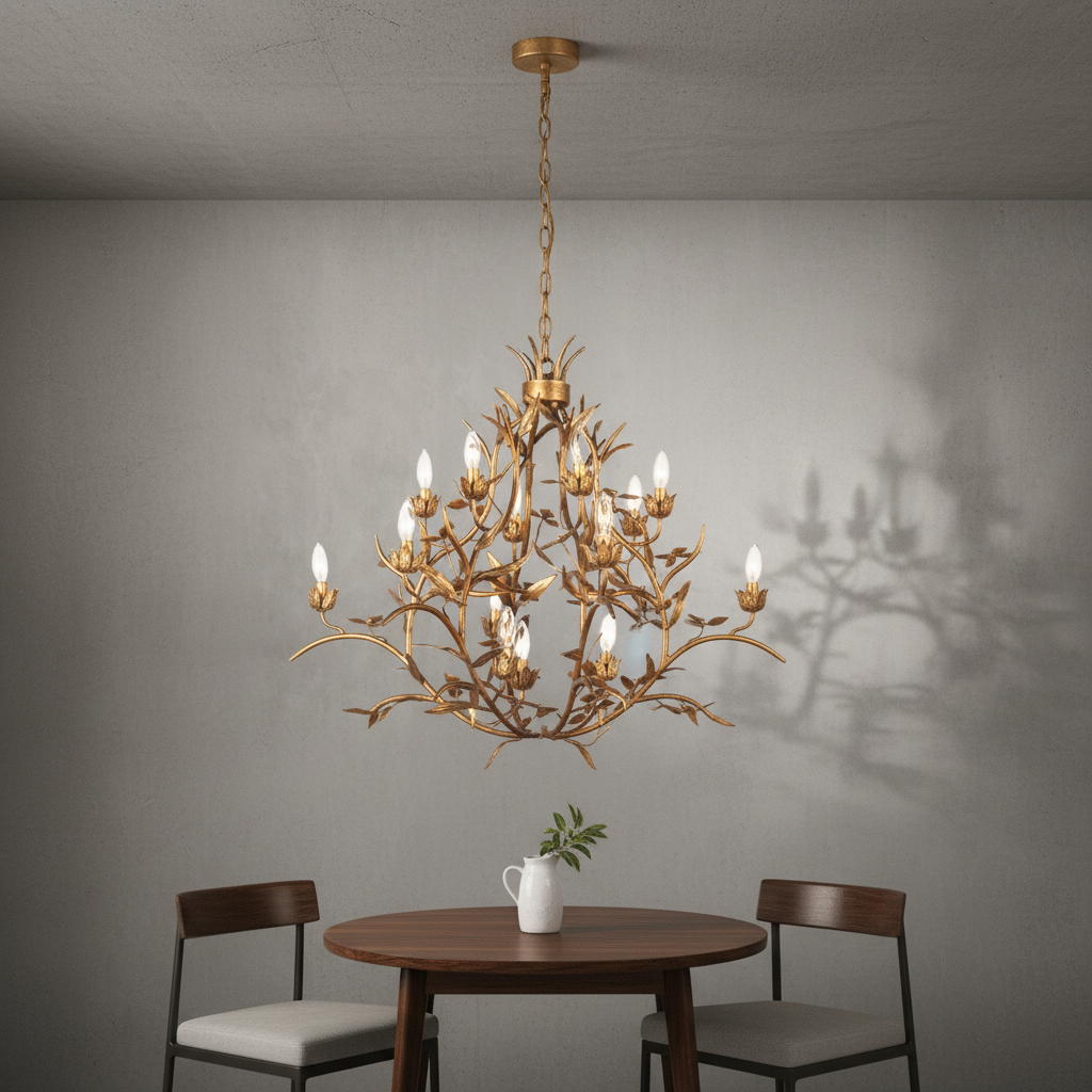 Luster Gaze Verdant Canopy 15-Light Chandelier - Background Shot