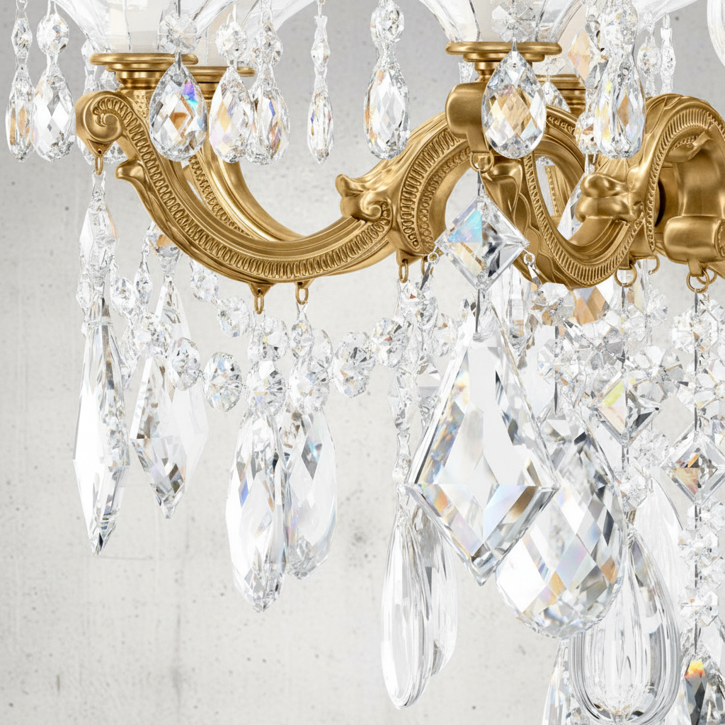 Luster Gaze Regal Bloom Grand Chandelier - Background Shot