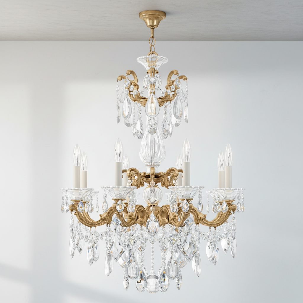 Luster Gaze Regal Bloom Grand Chandelier - Background Shot
