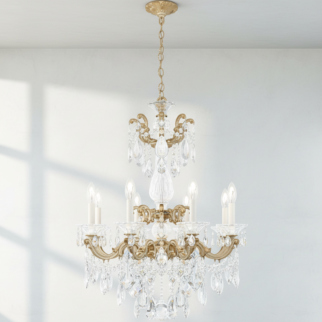 Luster Gaze Regal Bloom Grand Chandelier - Background Shot
