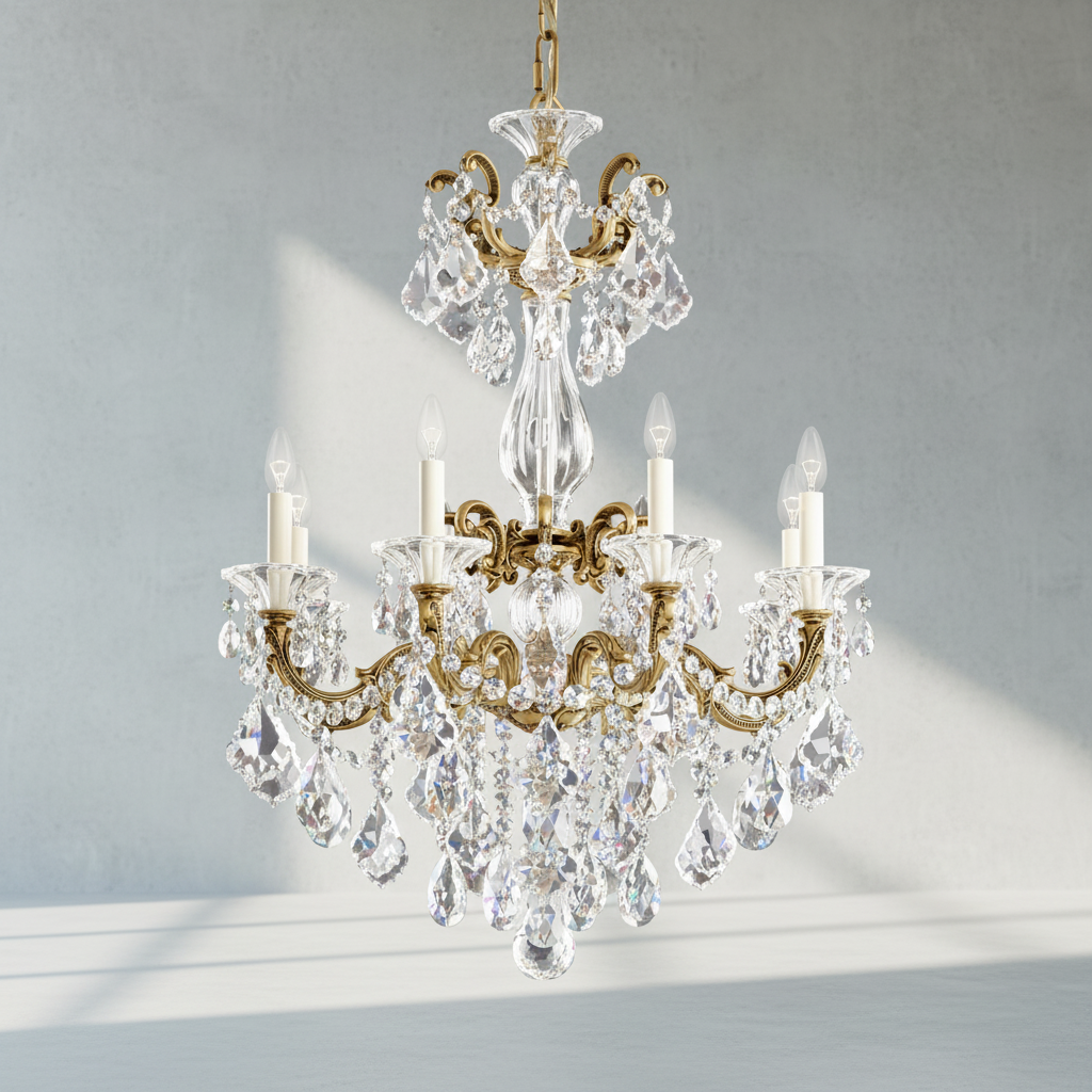 Luster Gaze Regal Bloom Grand Chandelier - Background Shot