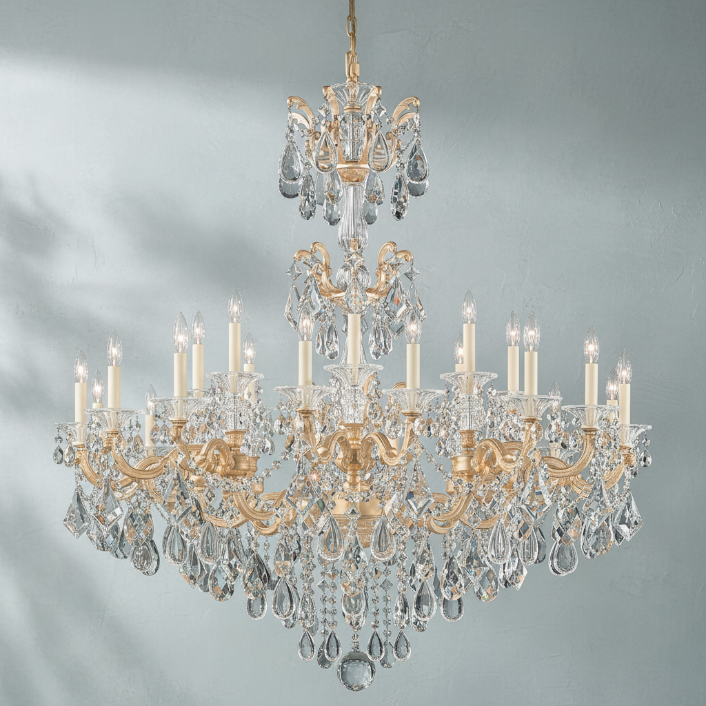 Luster Gaze Opulent Bloom Grand Chandelier 46" - Background Shot