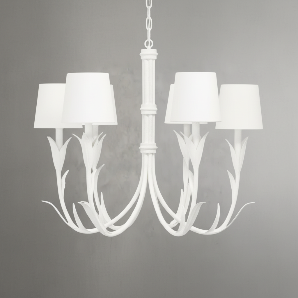 Luster Gaze Verdant Spire 6-Light Chandelier - Background Shot