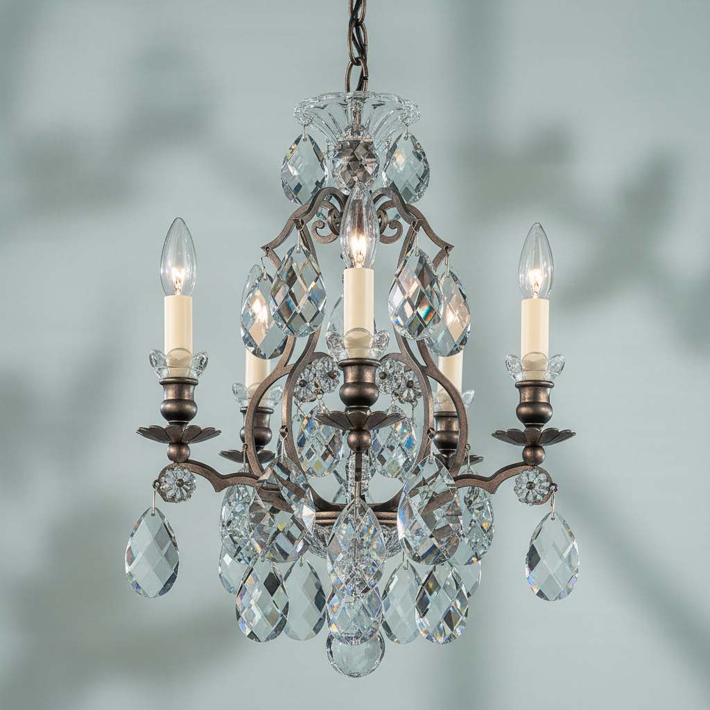 Luster Gaze Regal Radiance Crystal Chandelier - Background Shot