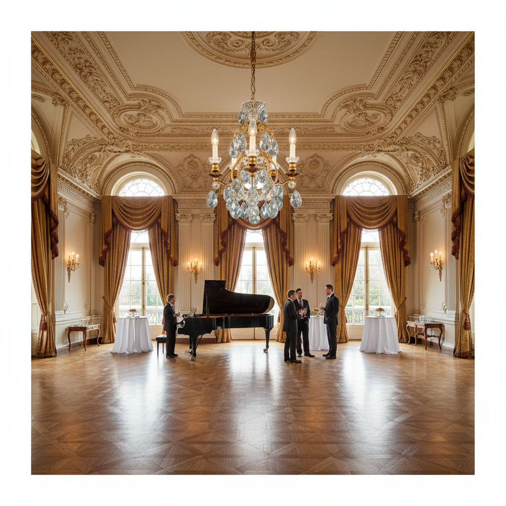 Luster Gaze Regal Radiance Crystal Chandelier - American ballroom or formal entertaining space