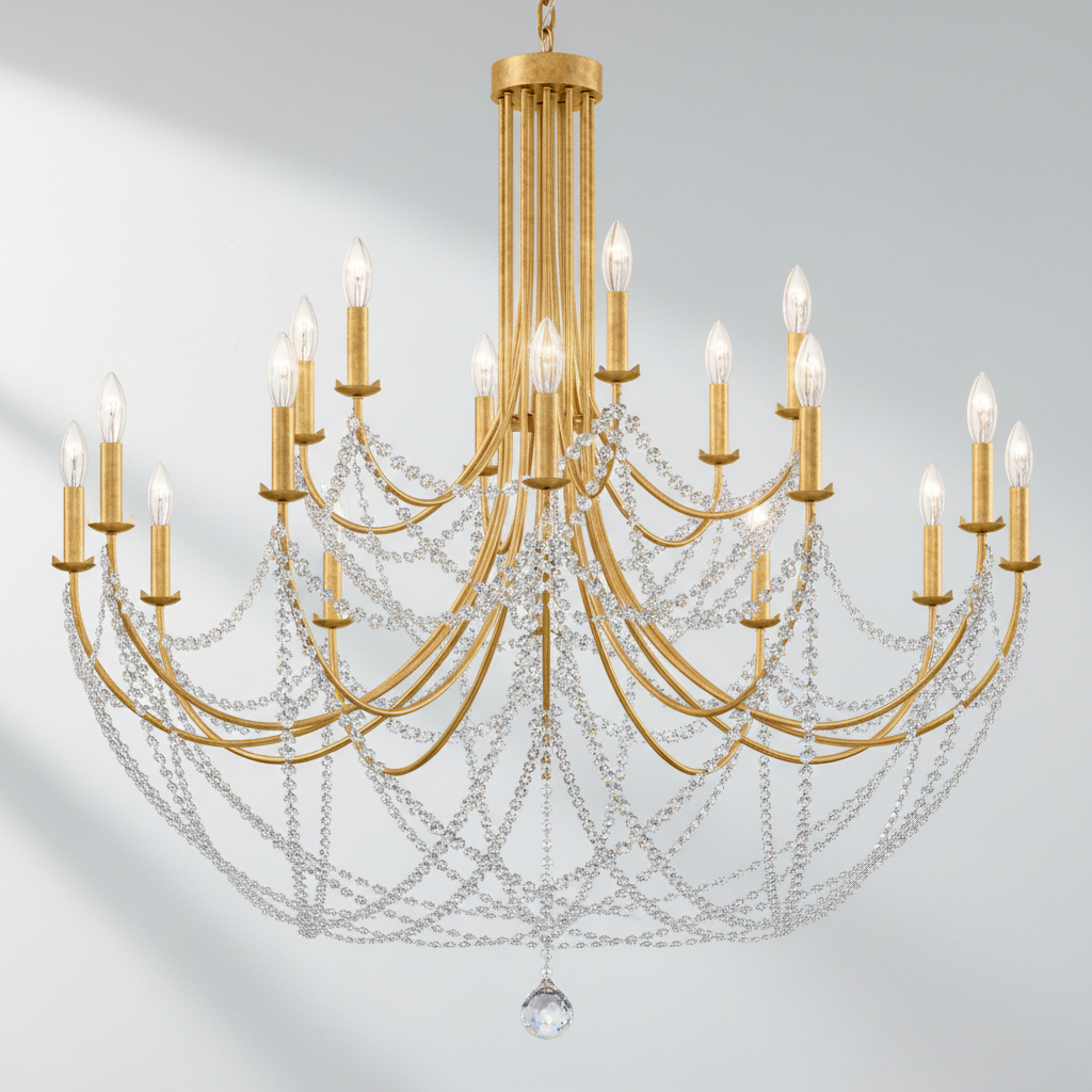 Luster Gaze Radiant Crescent Chandelier - Studio Shot