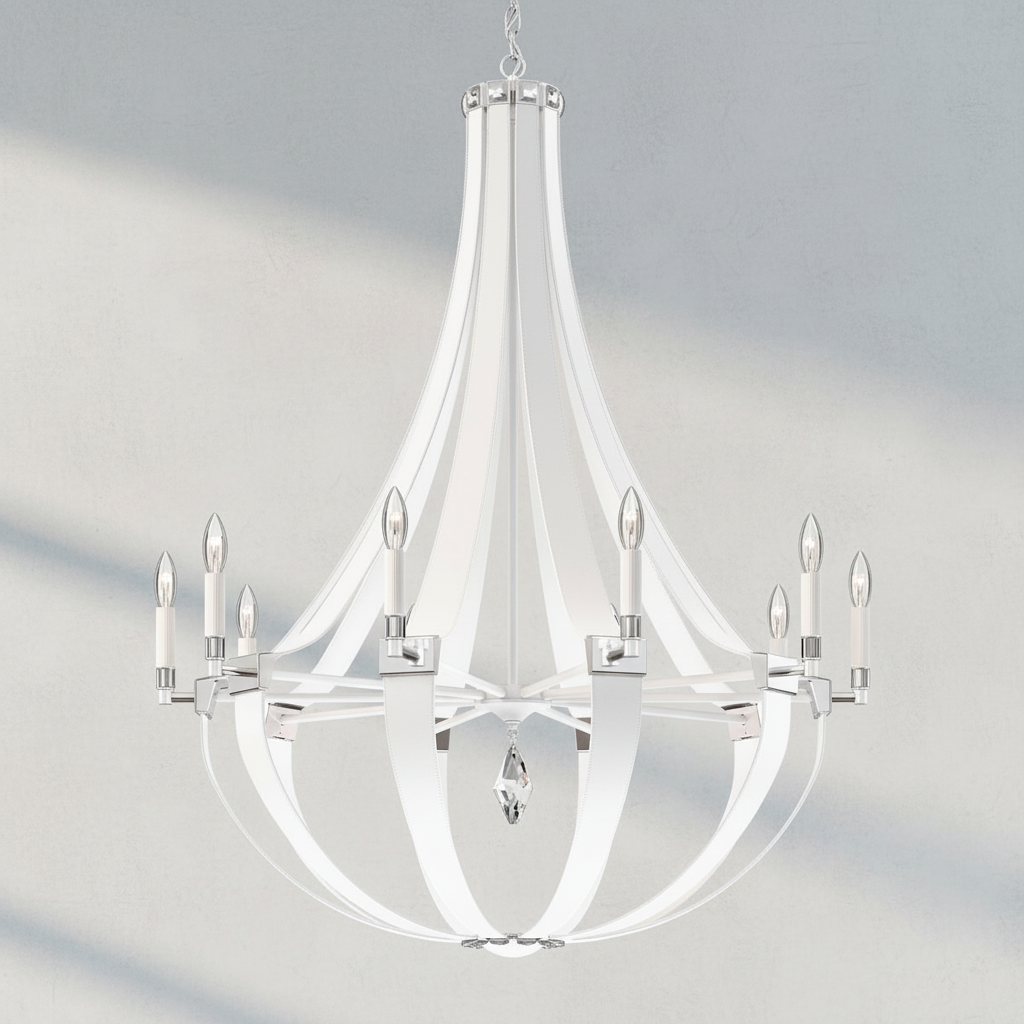Luster Gaze Artisan Leather Grand Chandelier - Background Shot