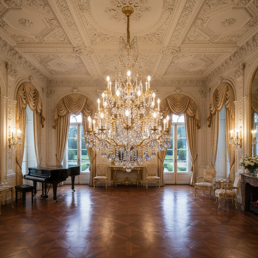 Luster Gaze Regal Grandeur Crystal Chandelier - American ballroom or formal entertaining space