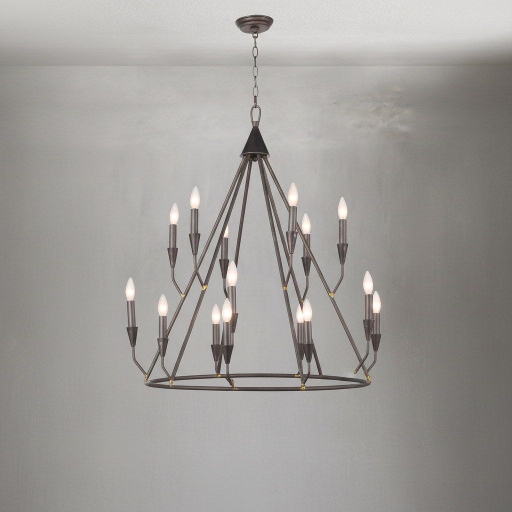 Luster Gaze Grand Homestead Two-Tier Chandelier - Background Shot