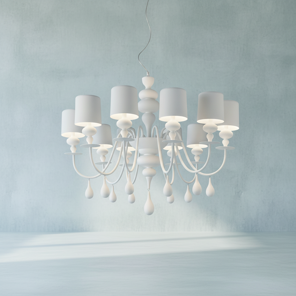 Luster Gaze Aura Grandeur Modern Chandelier - Background Shot