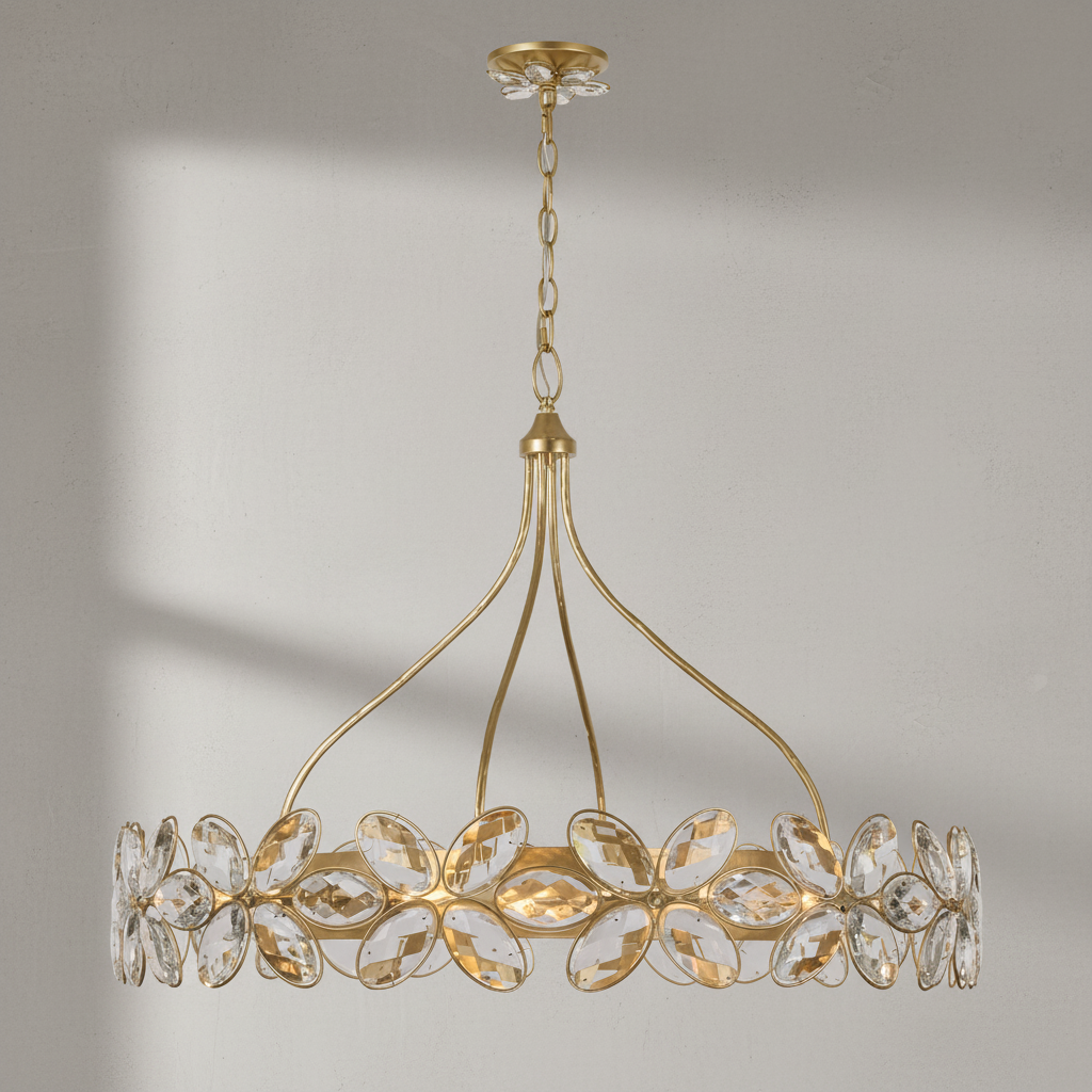 Luster Gaze Veridian Bloom 14-Light Chandelier - Background Shot