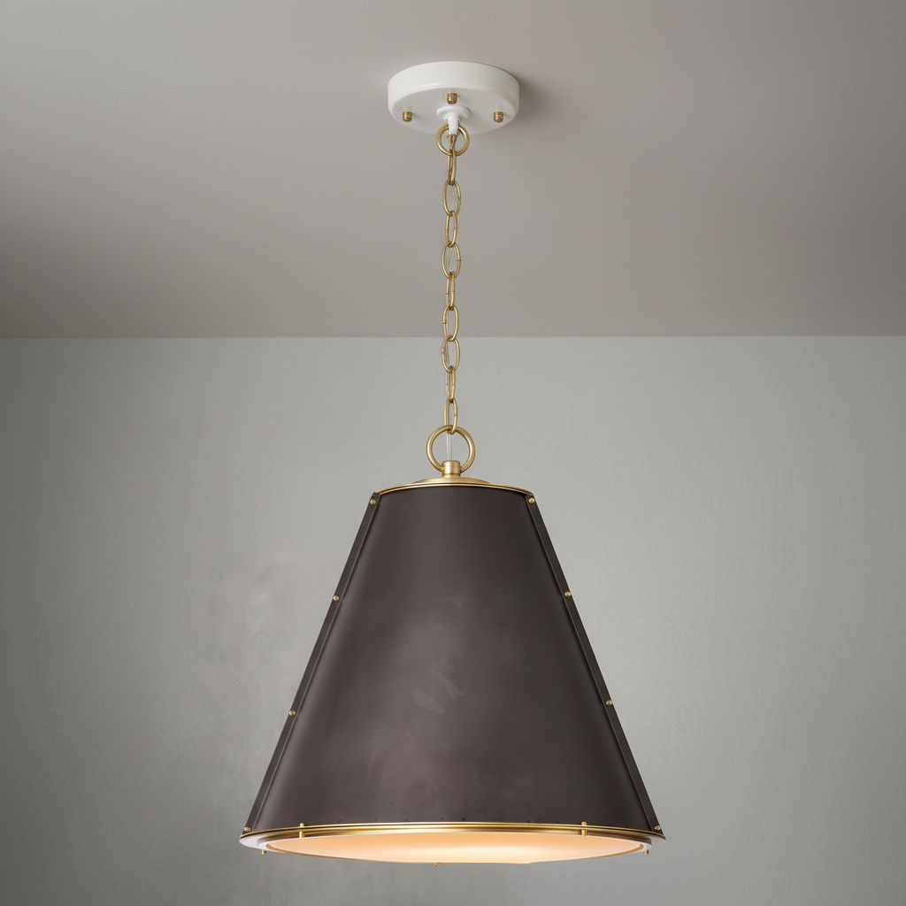 Luster Gaze Aura Cone 3-Light Chandelier - Background Shot