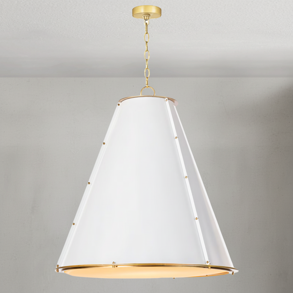 Luster Gaze Aura Cone 3-Light Chandelier - Background Shot
