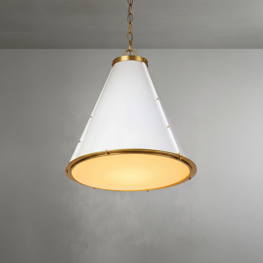 Luster Gaze Aura Cone 3-Light Chandelier - Background Shot