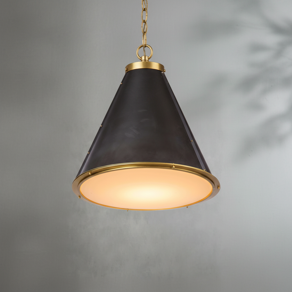 Luster Gaze Aura Cone 3-Light Chandelier - Background Shot