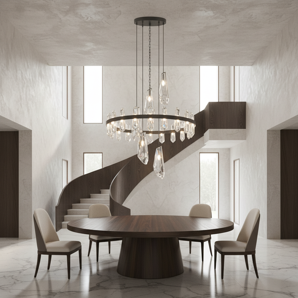 Luster Gaze Radiant Orb Round Chandelier - Background Shot