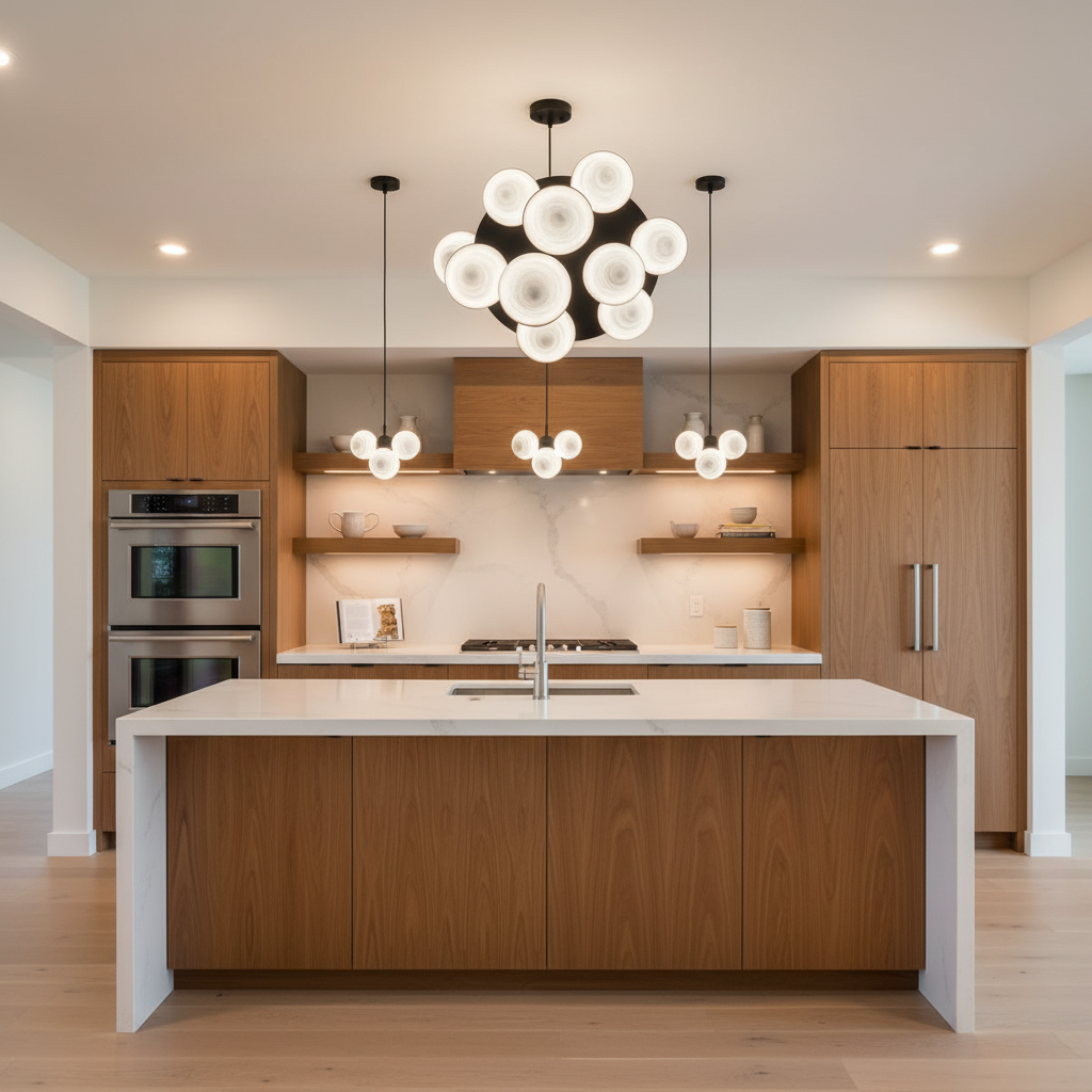 Luster Gaze Hannah Alabaster Chandelier, Upscale Chandelier Lighting - modern American kitchen