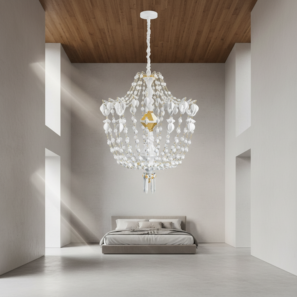 Luster Gaze Grand Lumina 30-Light Porcelain Chandelier - Background Shot