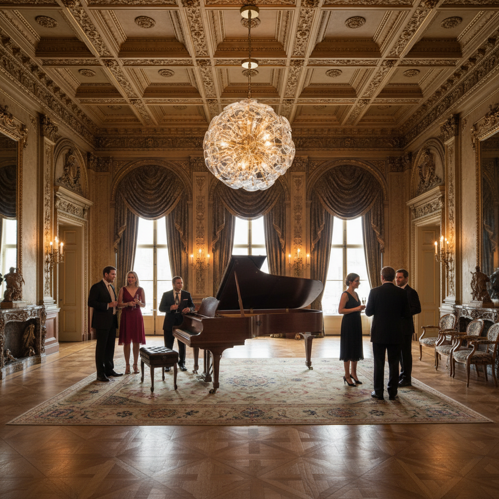 Luster Gaze Stellar Radiance Glass Chandelier - American ballroom or formal entertaining space