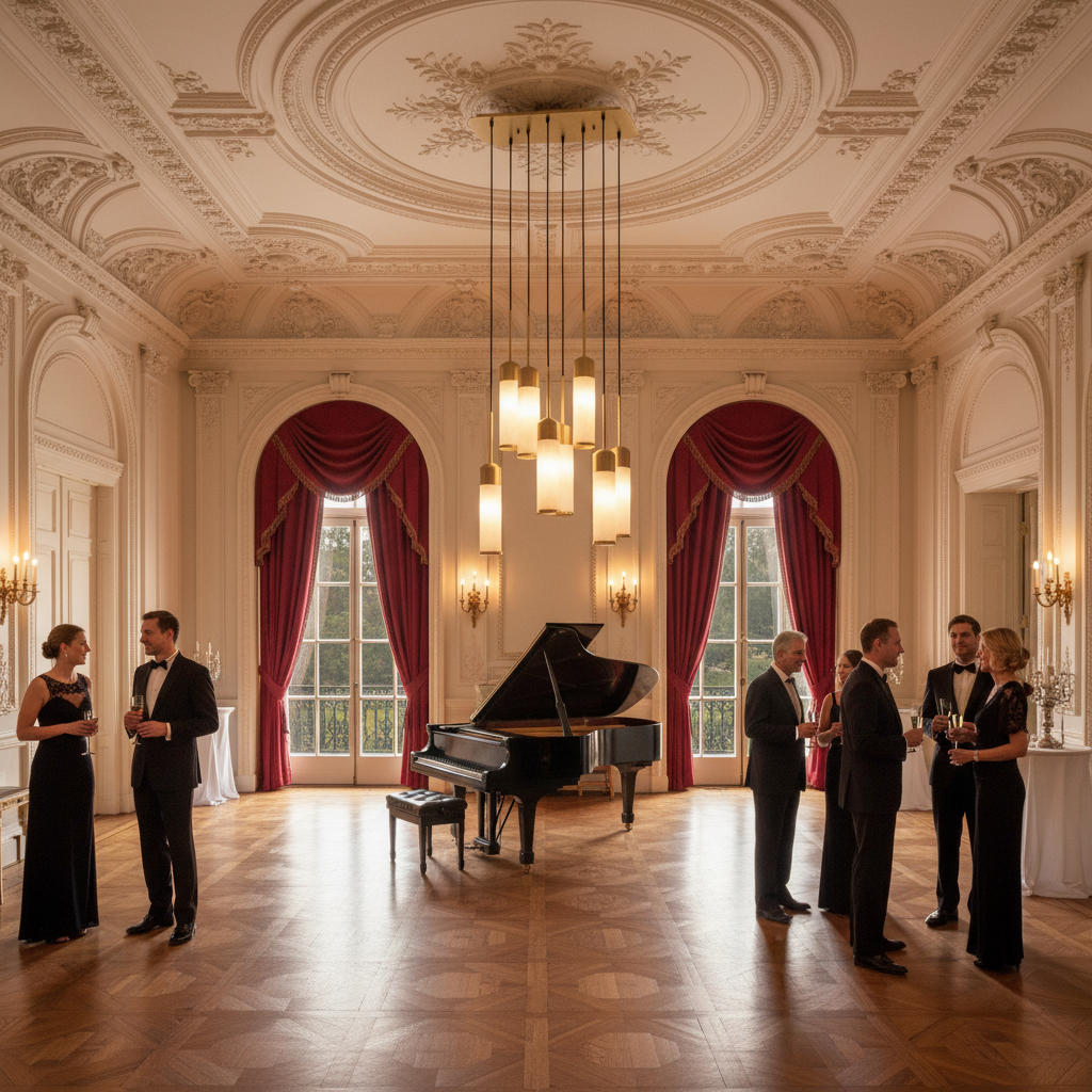 Luster Gaze Alabaster Radiance 8-Light Chandelier - American ballroom or formal entertaining space