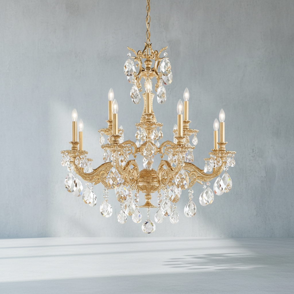 Luster Gaze Regal Radiance 12-Light Chandelier - Background Shot