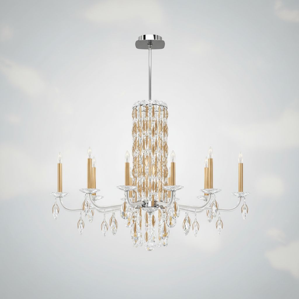 Luster Gaze Grand Lumina 10-Light Chandelier 40" - Background Shot