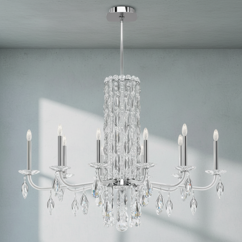 Luster Gaze Grand Lumina 10-Light Chandelier 40" - Background Shot
