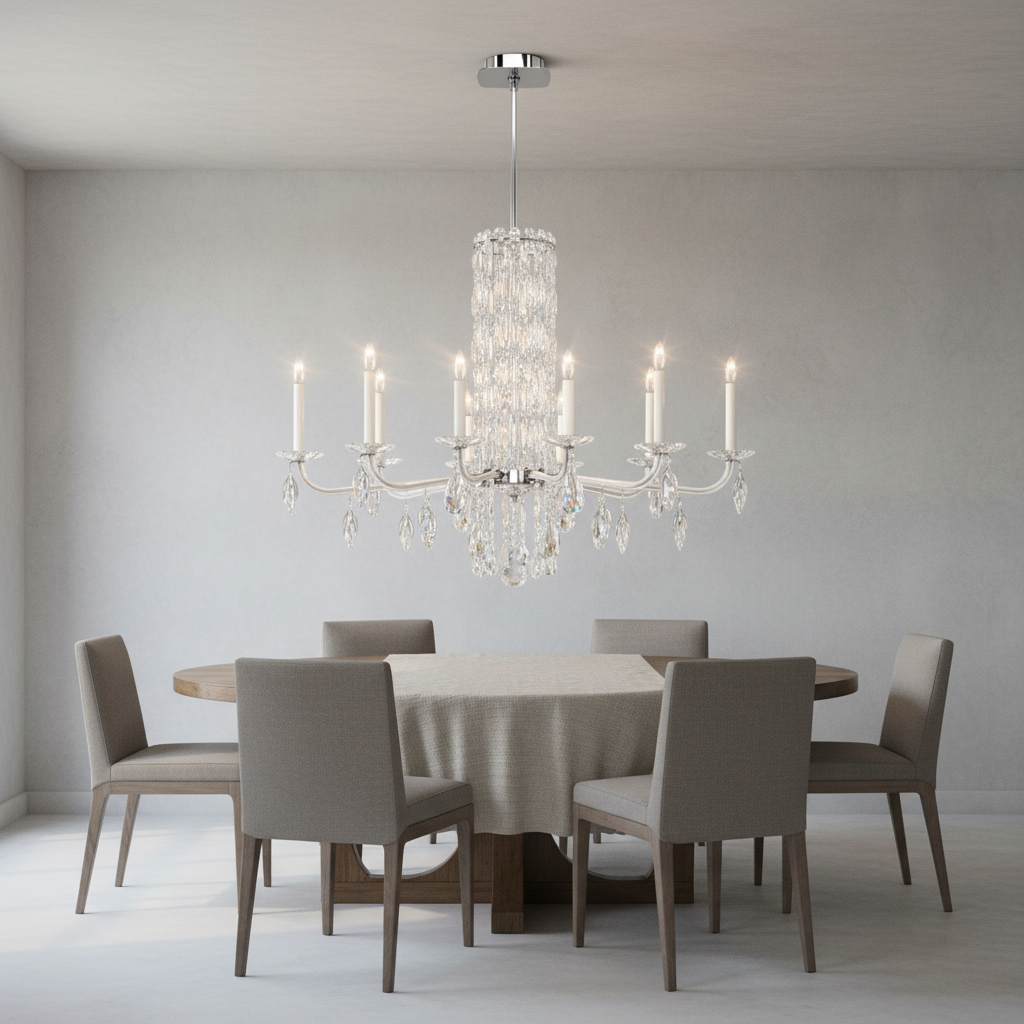 Luster Gaze Grand Lumina 10-Light Chandelier 40" - Background Shot