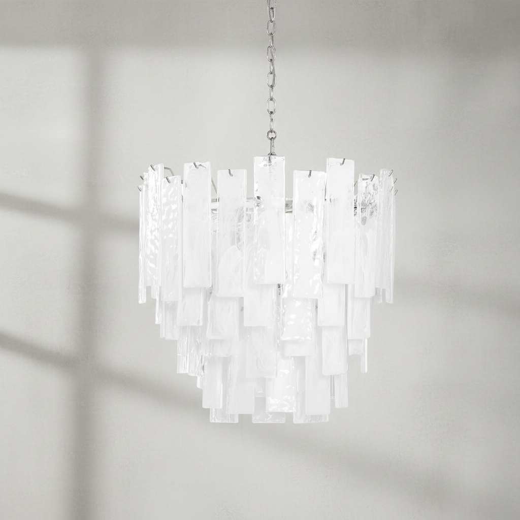 Luster Gaze Aqueous Radiance Nickel 8-Light Chandelier - Background Shot