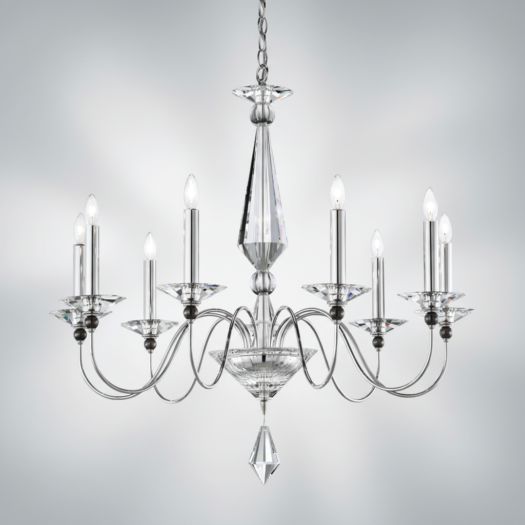 Luster Gaze Jamine Crystal Chandelier 33" - Studio Shot
