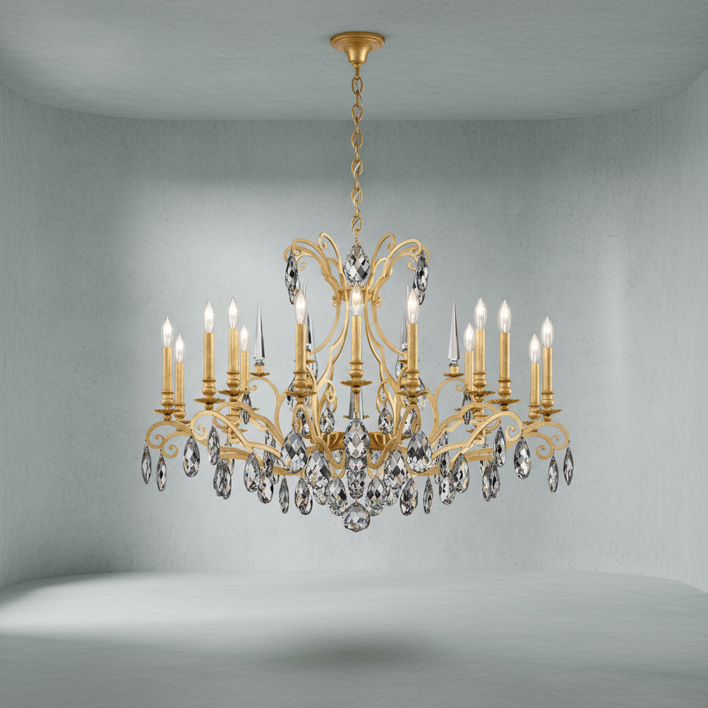 Luster Gaze Grandeur Bloom Chandelier 40" - Background Shot