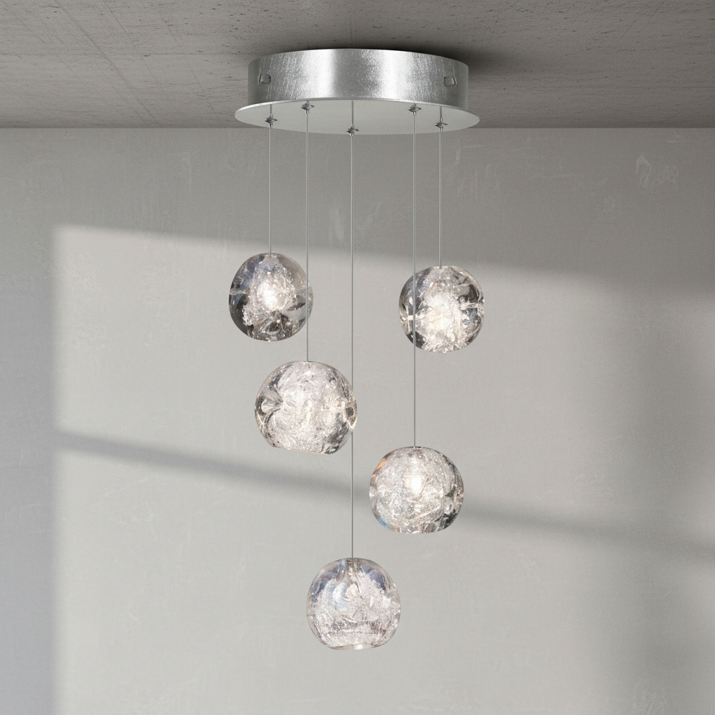 Luster Gaze Celestial Aura Round Crystal Chandelier - Background Shot