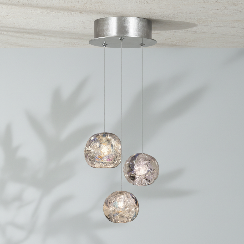 Luster Gaze Celestial Aura Round Crystal Chandelier - Background Shot