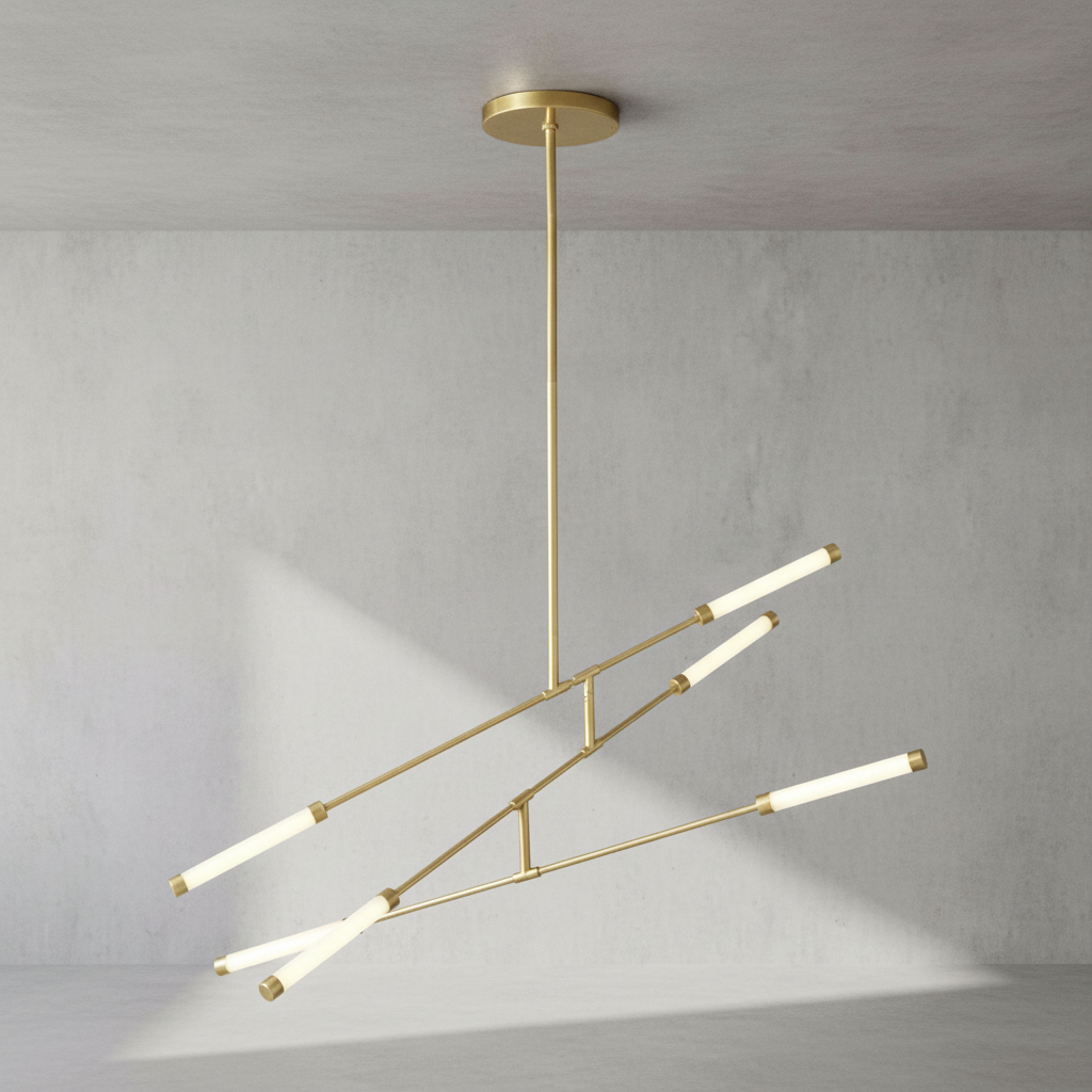 Luster Gaze Radiant Horizon Integrated LED Linear Chandelier - Background Shot