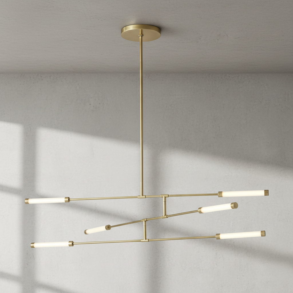 Luster Gaze Radiant Horizon Integrated LED Linear Chandelier - Background Shot