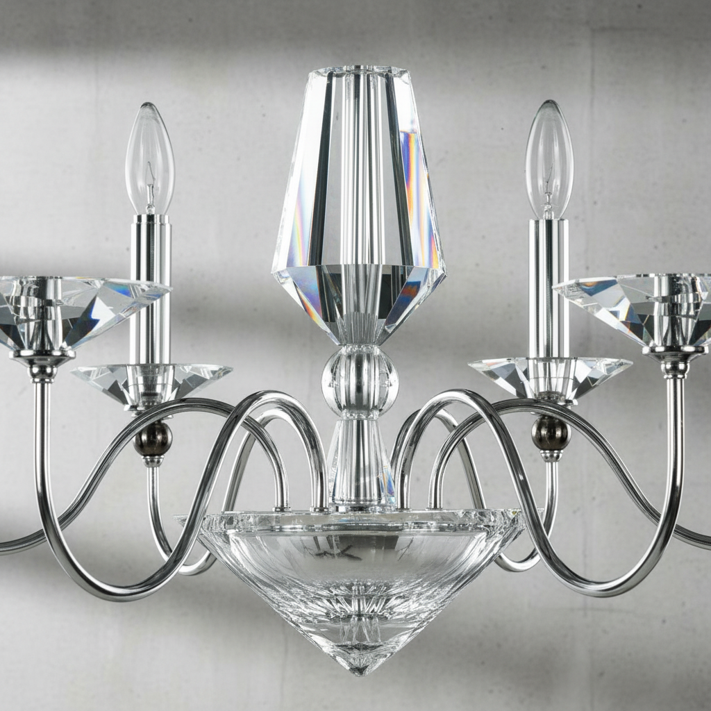 Luster Gaze Stalactite Bloom Crystal Chandelier - Background Shot