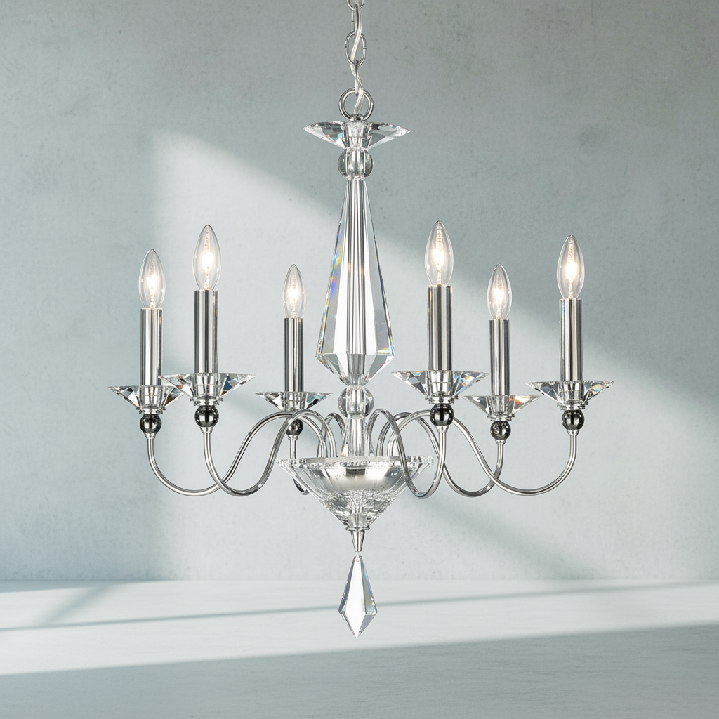 Luster Gaze Stalactite Bloom Crystal Chandelier - Background Shot